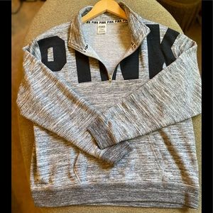 •Victoria Secret Pink Grey & Black Sweatshirt